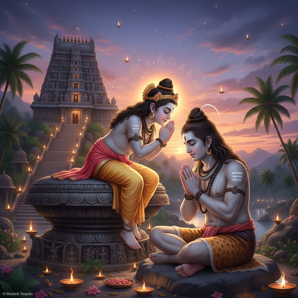 స్వామిమలై కొండపై కొలువై ఉన్న స్వామినాథ స్వామి ఆలయం మరియు 60 తెలుగు సంవత్సరాలకు ప్రతీకగా ఉన్న మెట్లు